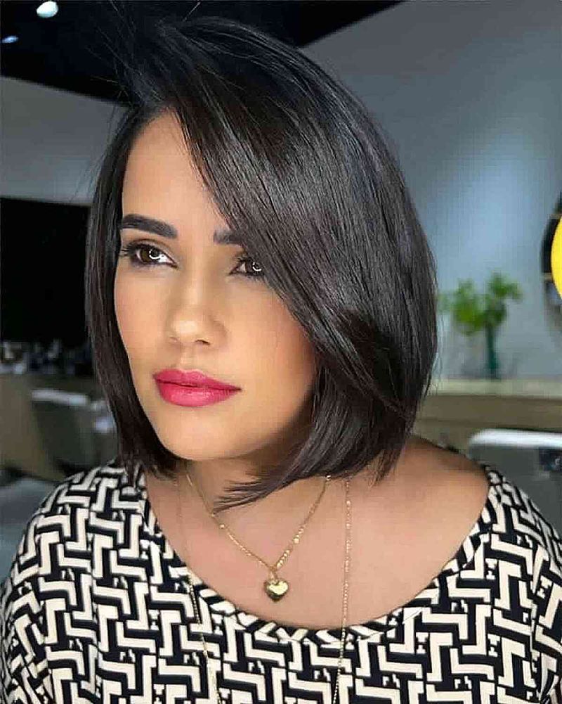 Chin-Length Blunt Cut with Side Part
