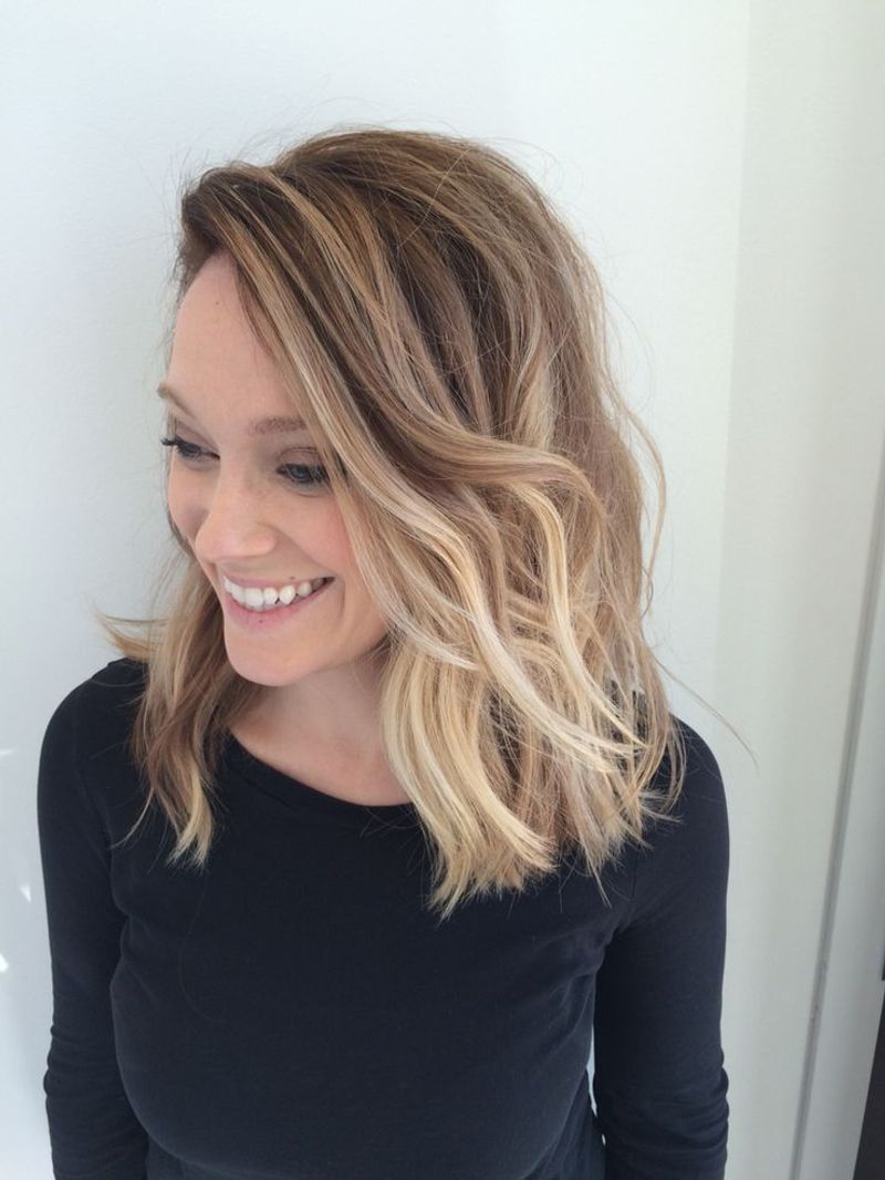 Blunt Lob with Side Part