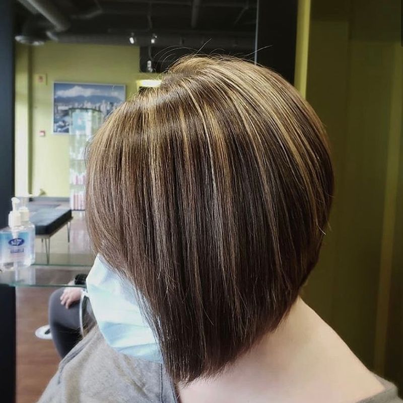 Angled Bob with Side Sweep