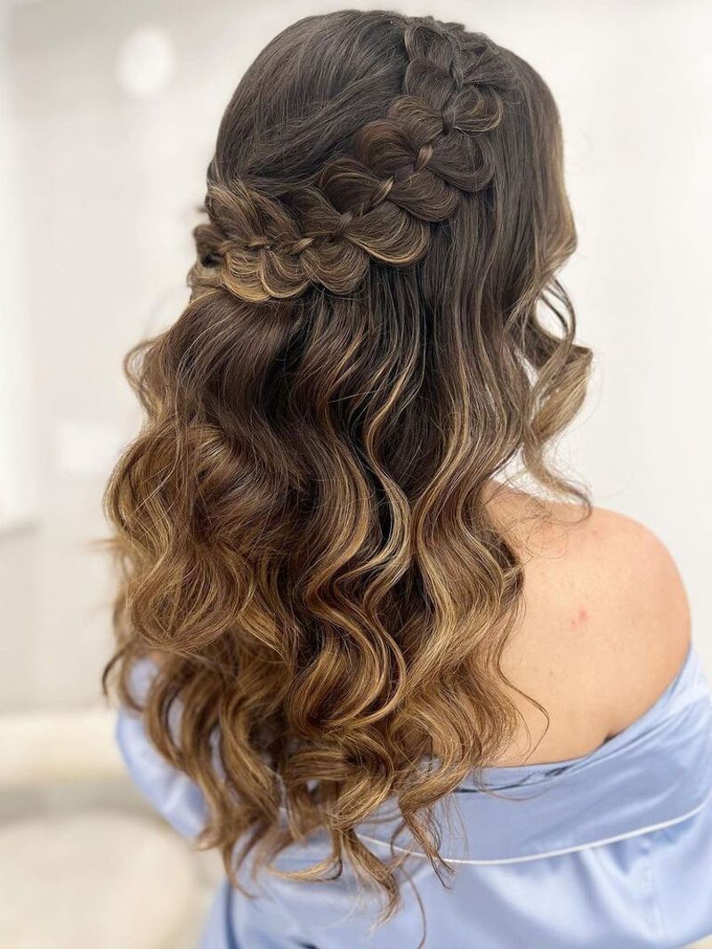 Braided Crown with Flowing Length