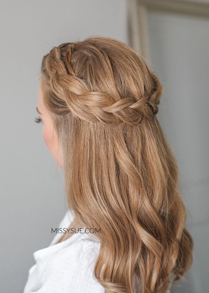 Half-Up Crown Braid