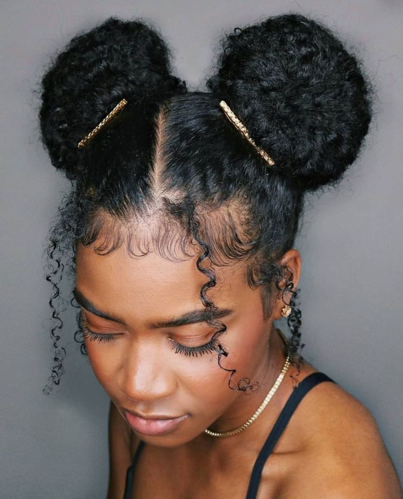 Space Buns with Curly Tendrils