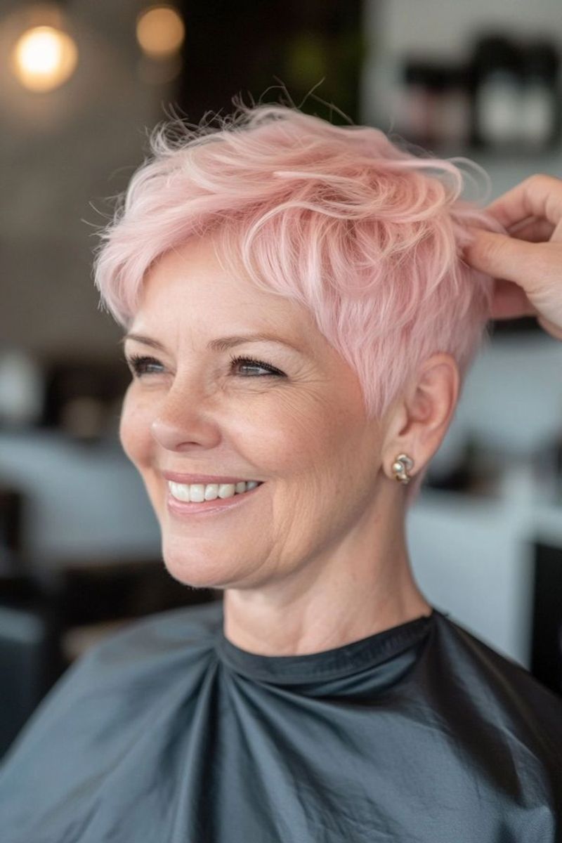 Rock a modern haircut that showcases your color