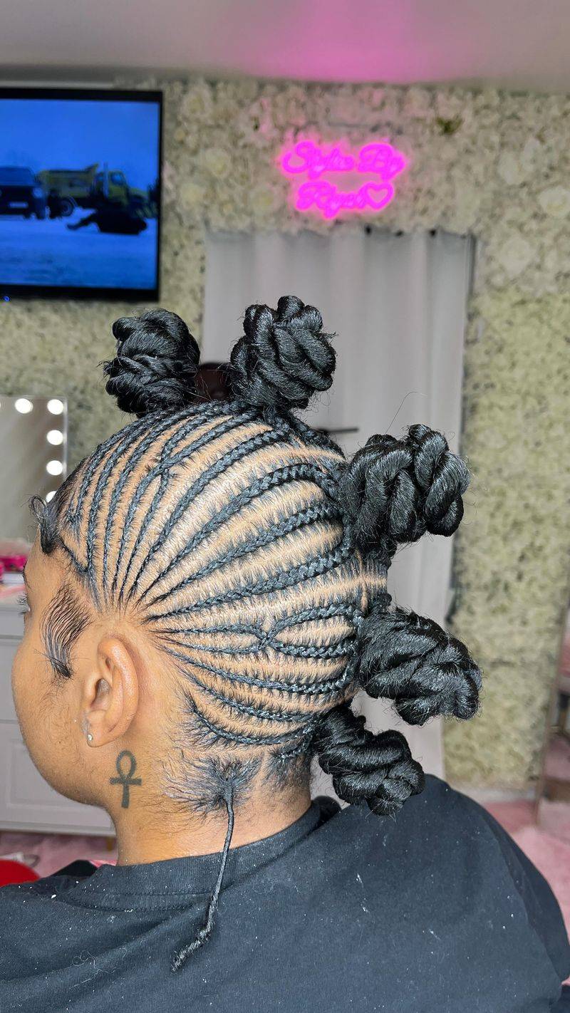Braided Bantu Knots
