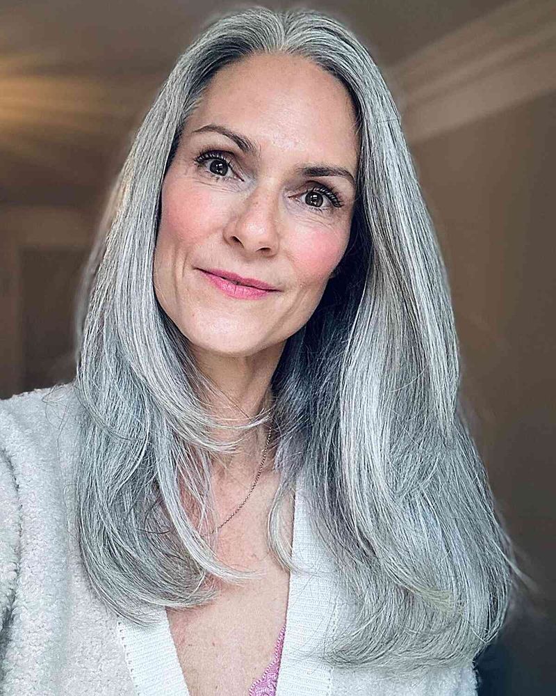 Long Straight with Side Part