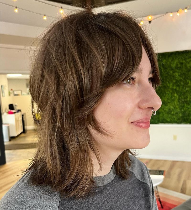 Choppy Midlength Cut with Razored Ends