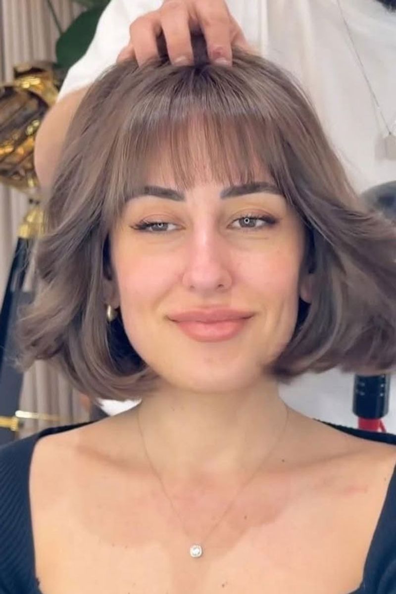 Textured Bob with Soft Fringe