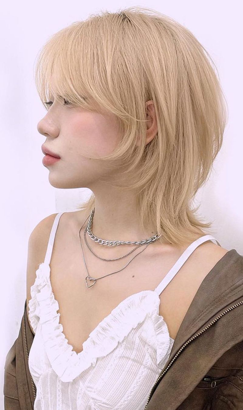 Platinum Wolf Cut