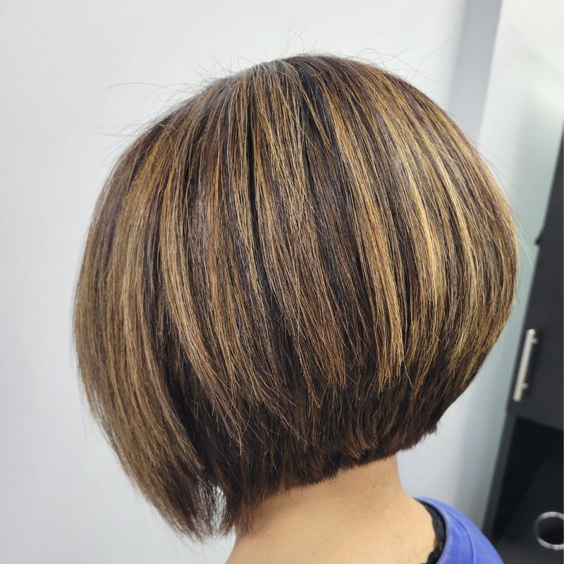 Angled Bob with Dimensional Highlights