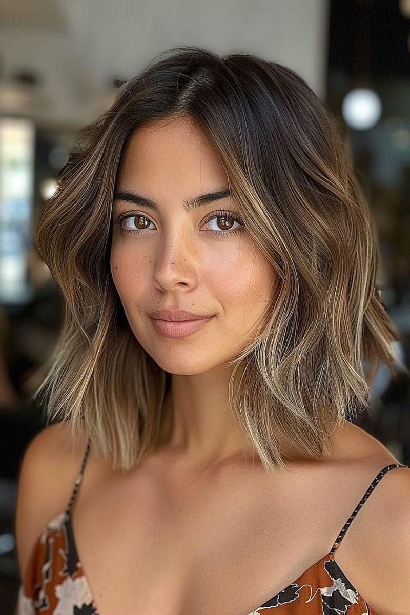 Lived-In Lob with Balayage