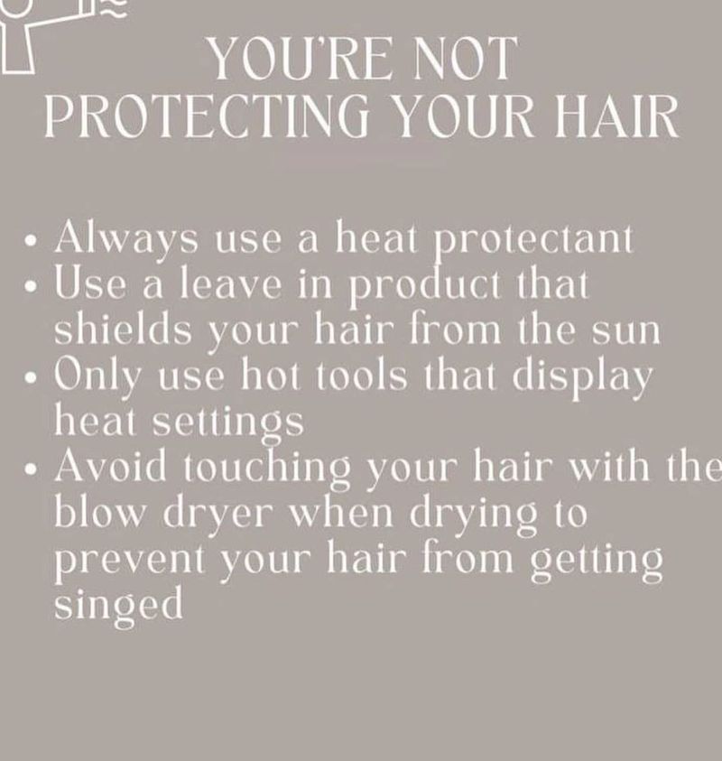 Non proteggere i capelli dal sole
