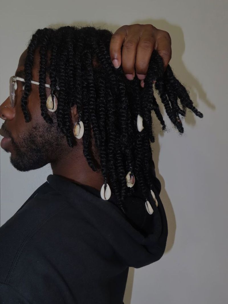 Twisted Updo with Cowrie Shells