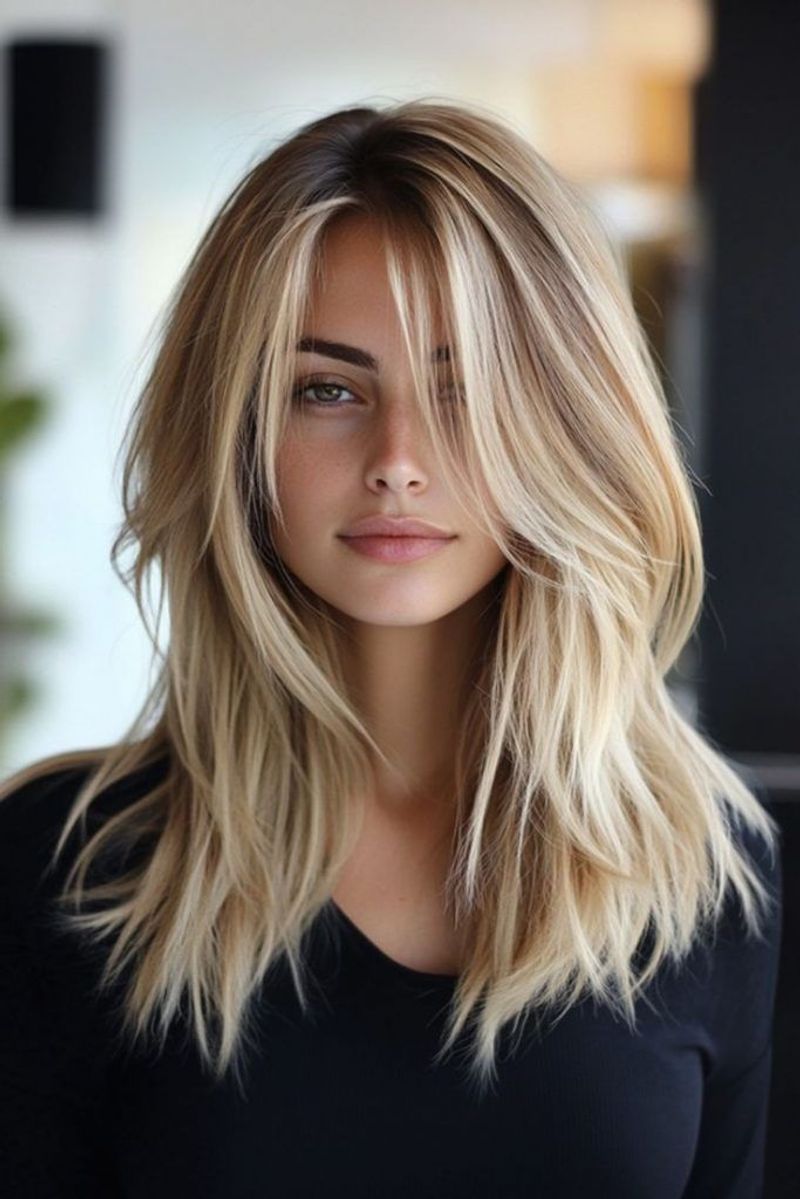 Swoopy Layers with Curtain Fringe