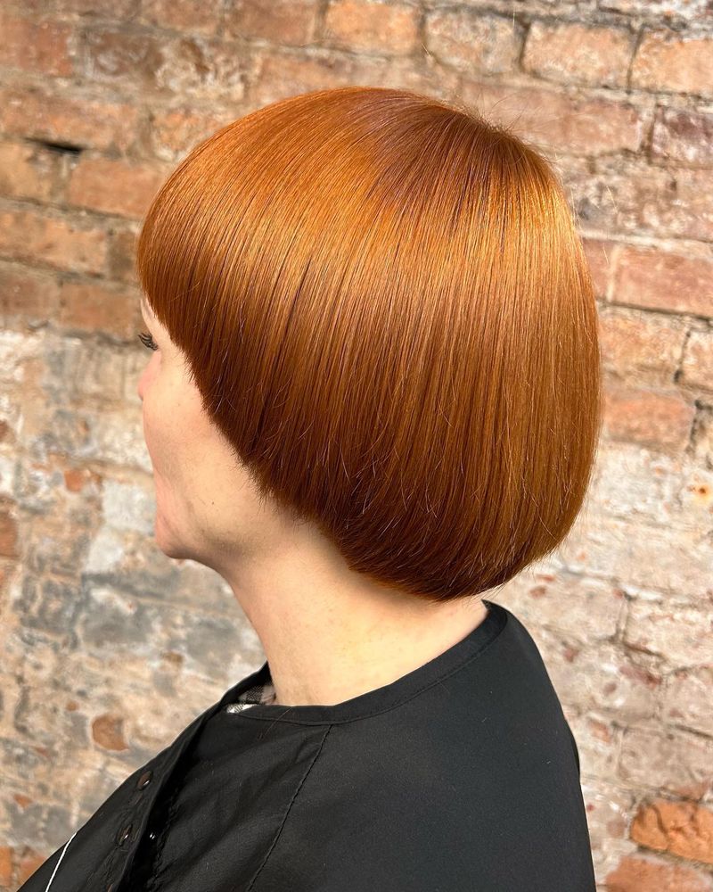 Short, Curled-Under Bowl Cut