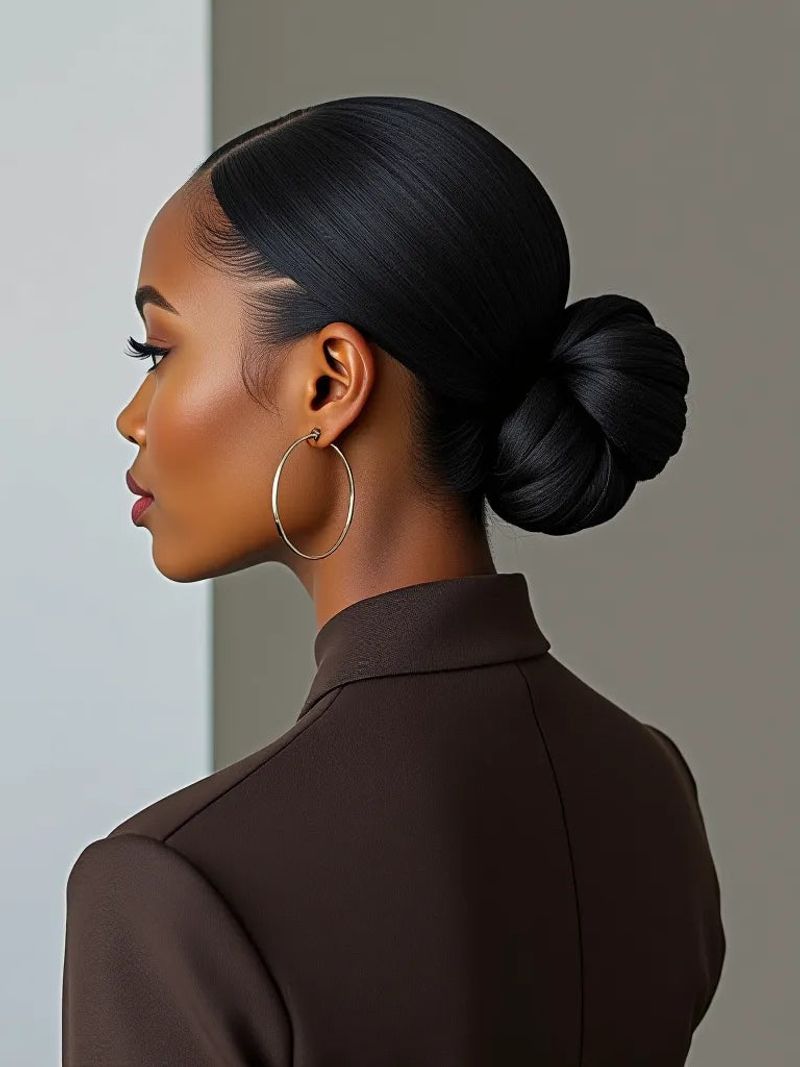 Sleek Low Bun with Edge Control