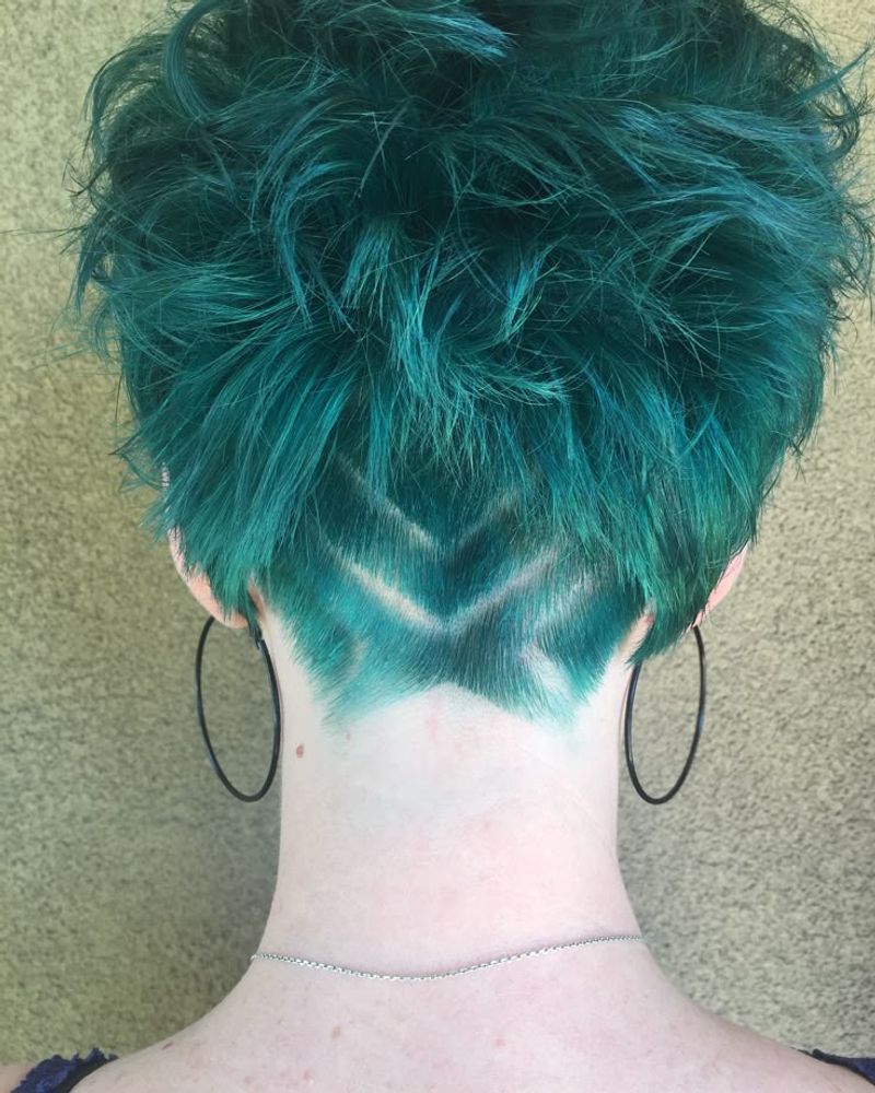 Teal Undercut