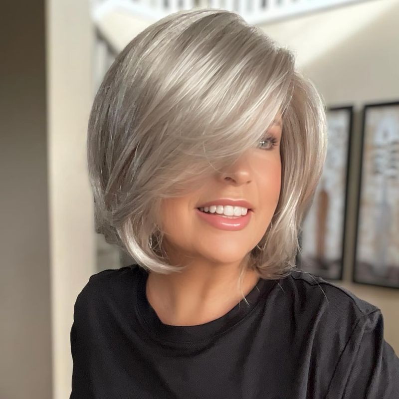 Sophisticated Bob with Side Sweep