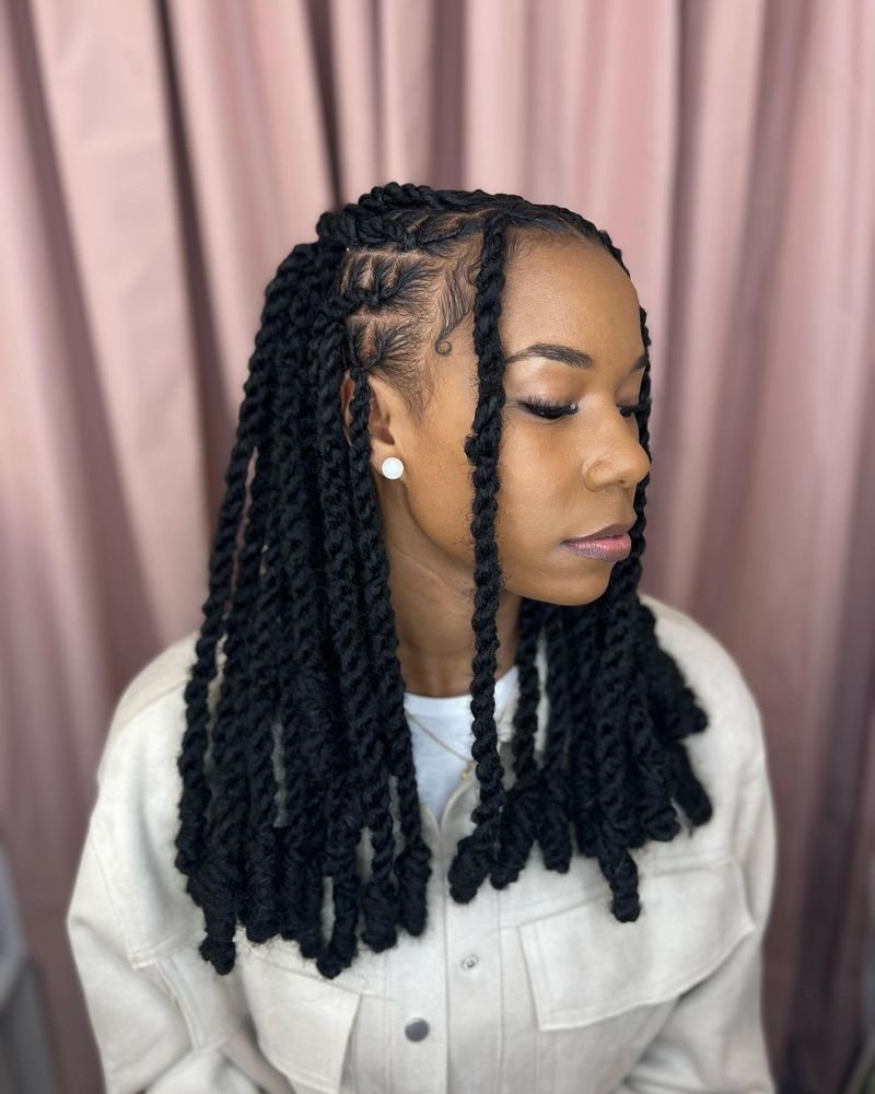 Senegalese Twists with Burned Ends