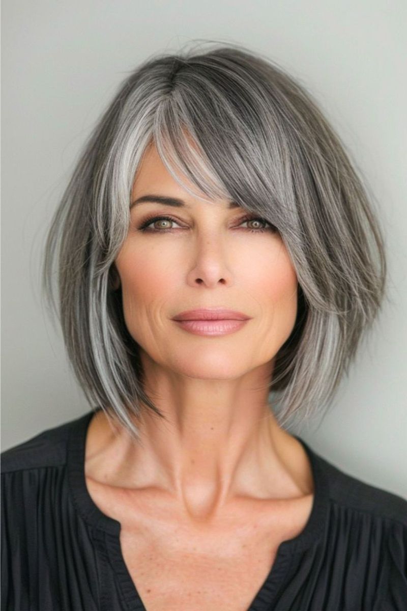 Layered Bob with Blended Bangs