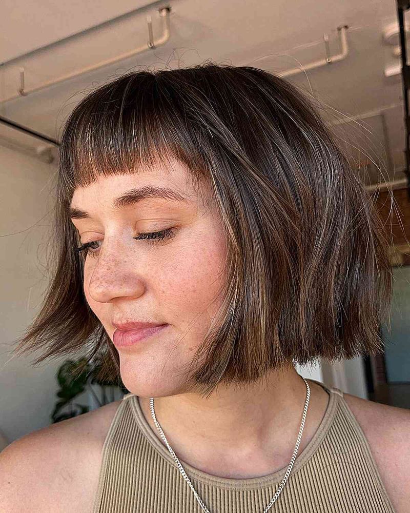 Blunt Bob with Baby Bangs