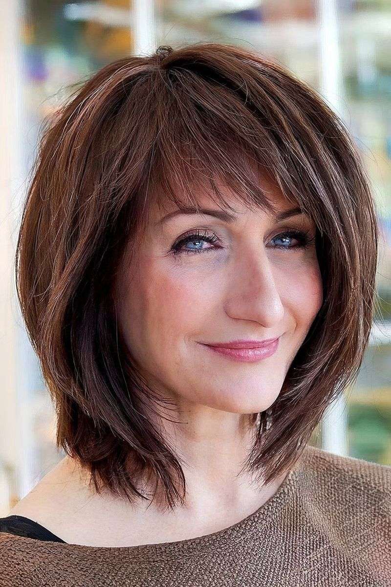 Feathered Bob with Side-Swept Bangs