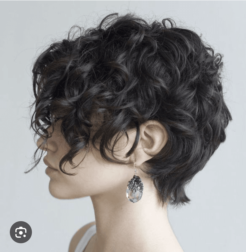 Curly Pixie with Height