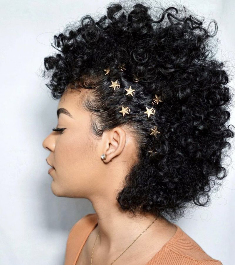 Slicked Sides With Curly Mohawk