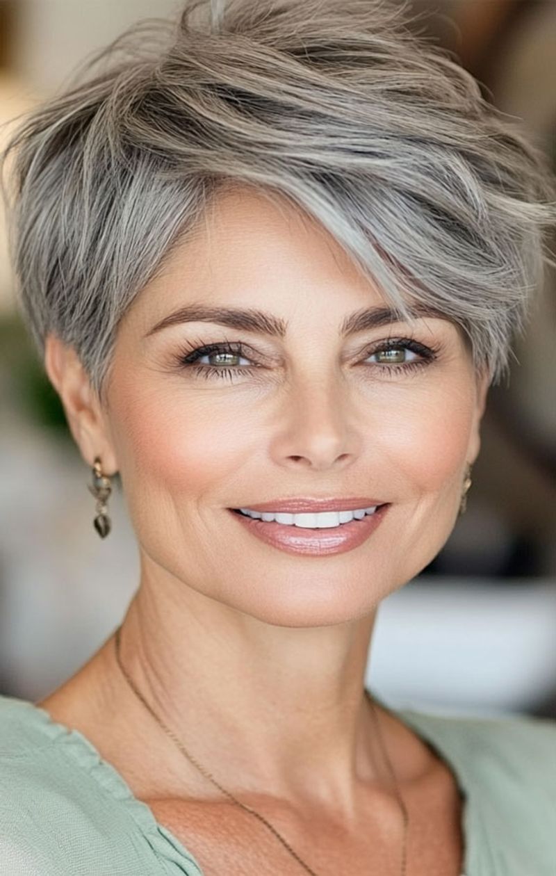 Feathered Pixie with Side-Swept Layers