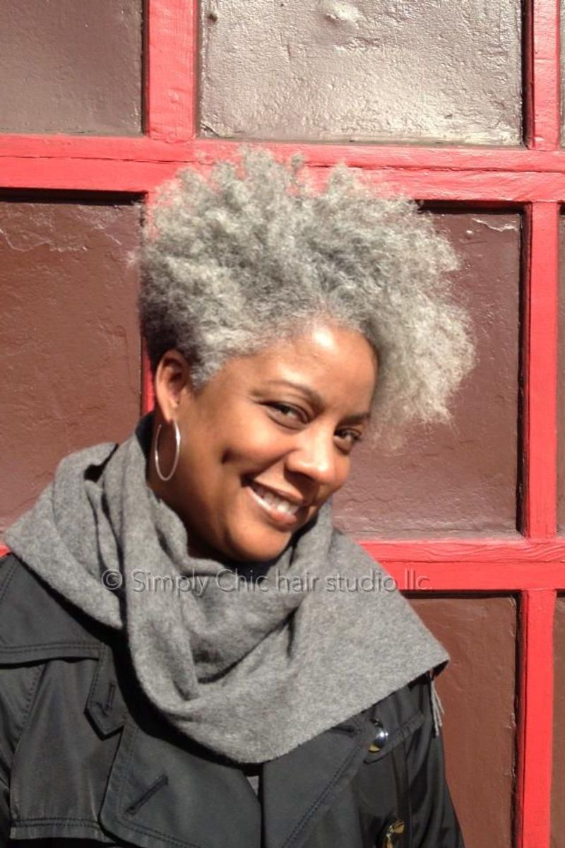 Tapered Natural Gray Afro