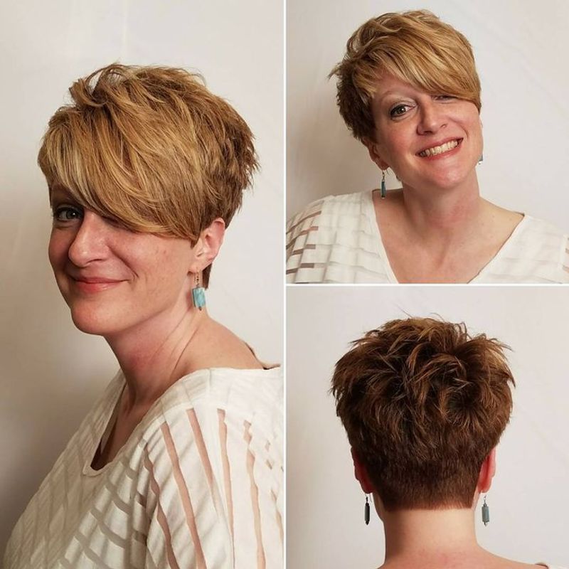 Side-Swept Textured Pixie