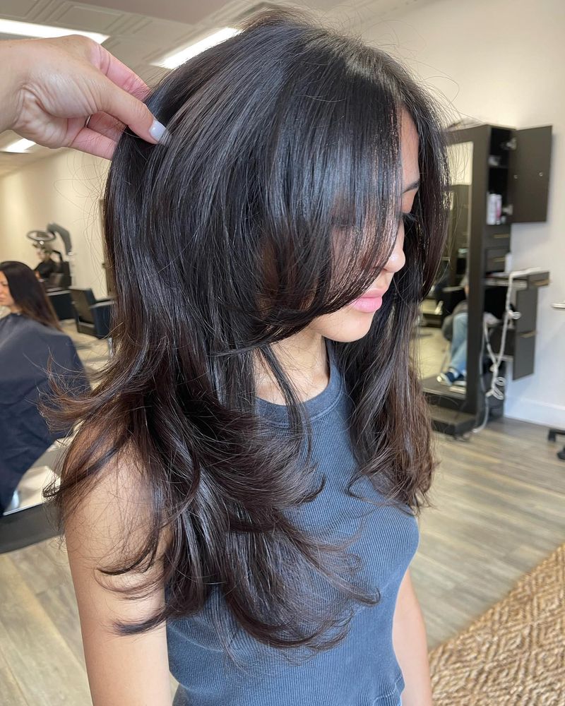 Layered Bangs for Fine Hair