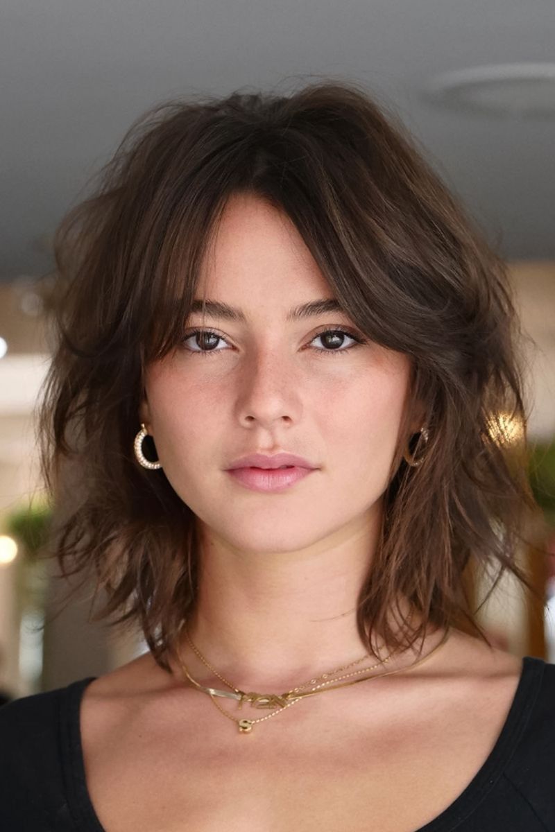 Choppy Lob with Razored Ends