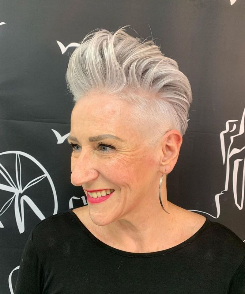 Steel Gray Faux Hawk