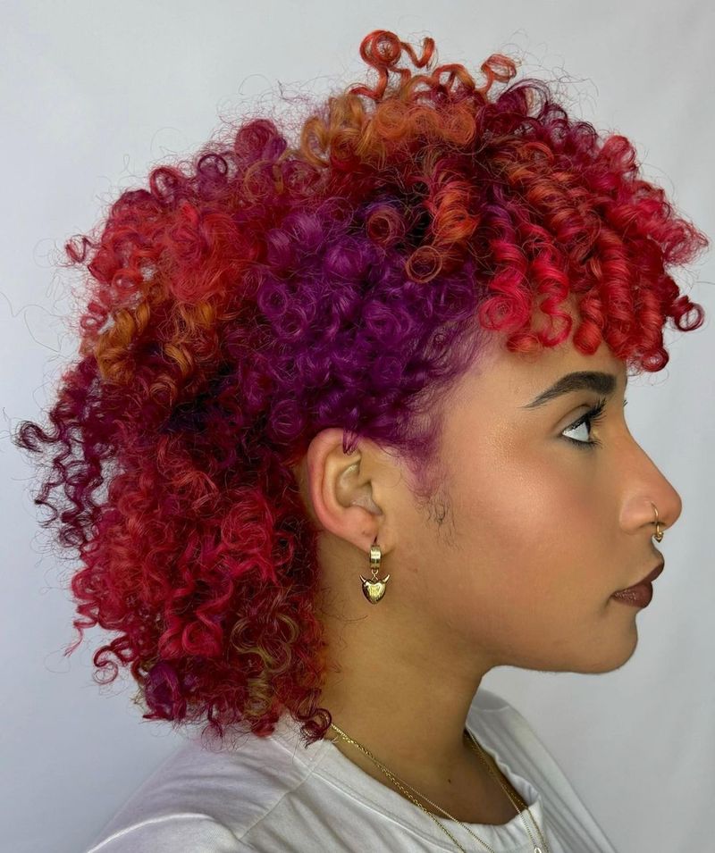 Colorful Curly Mohawk