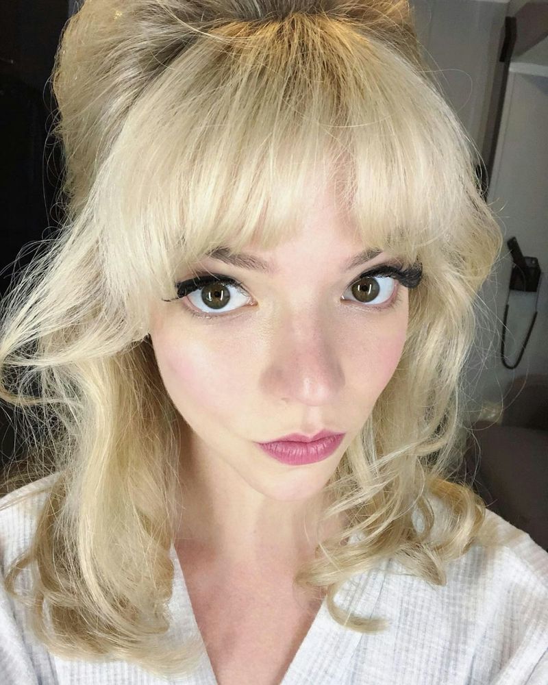 Anya Taylor-Joy's Retro Curtain Bangs