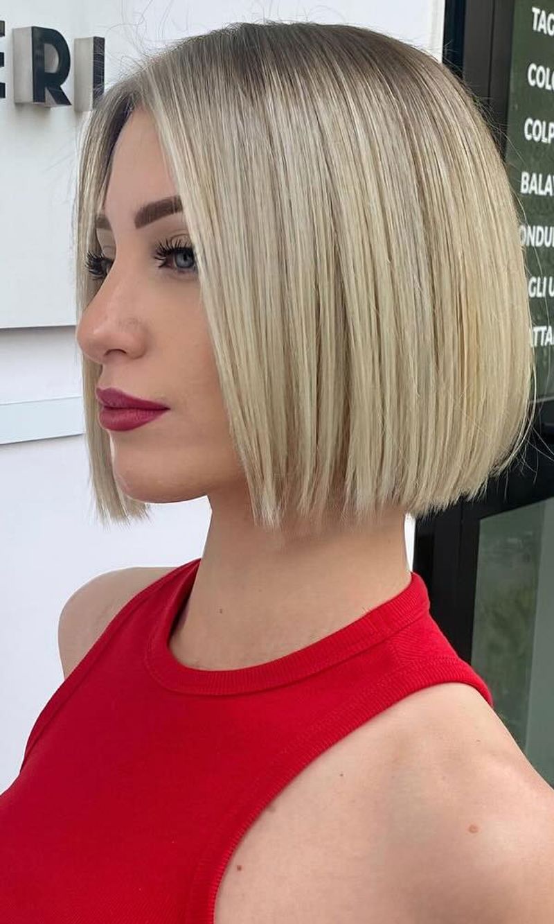 Blunt One-Length Bobs Flatten Fine Hair