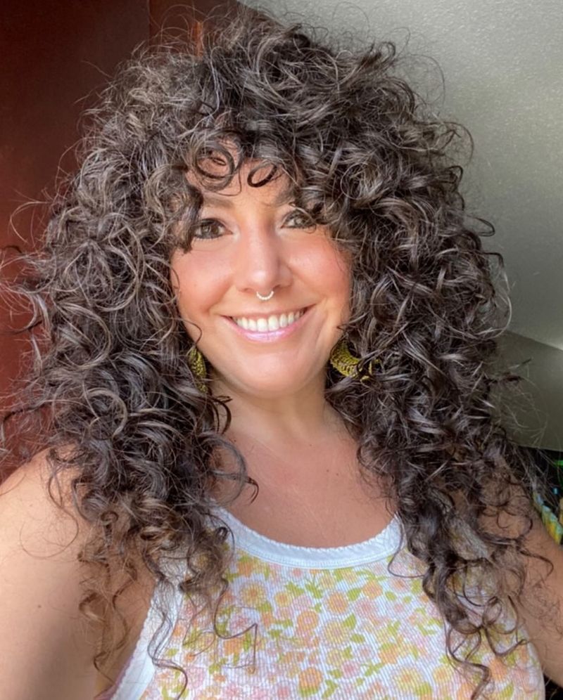 Curly Shag With Curly Fringe