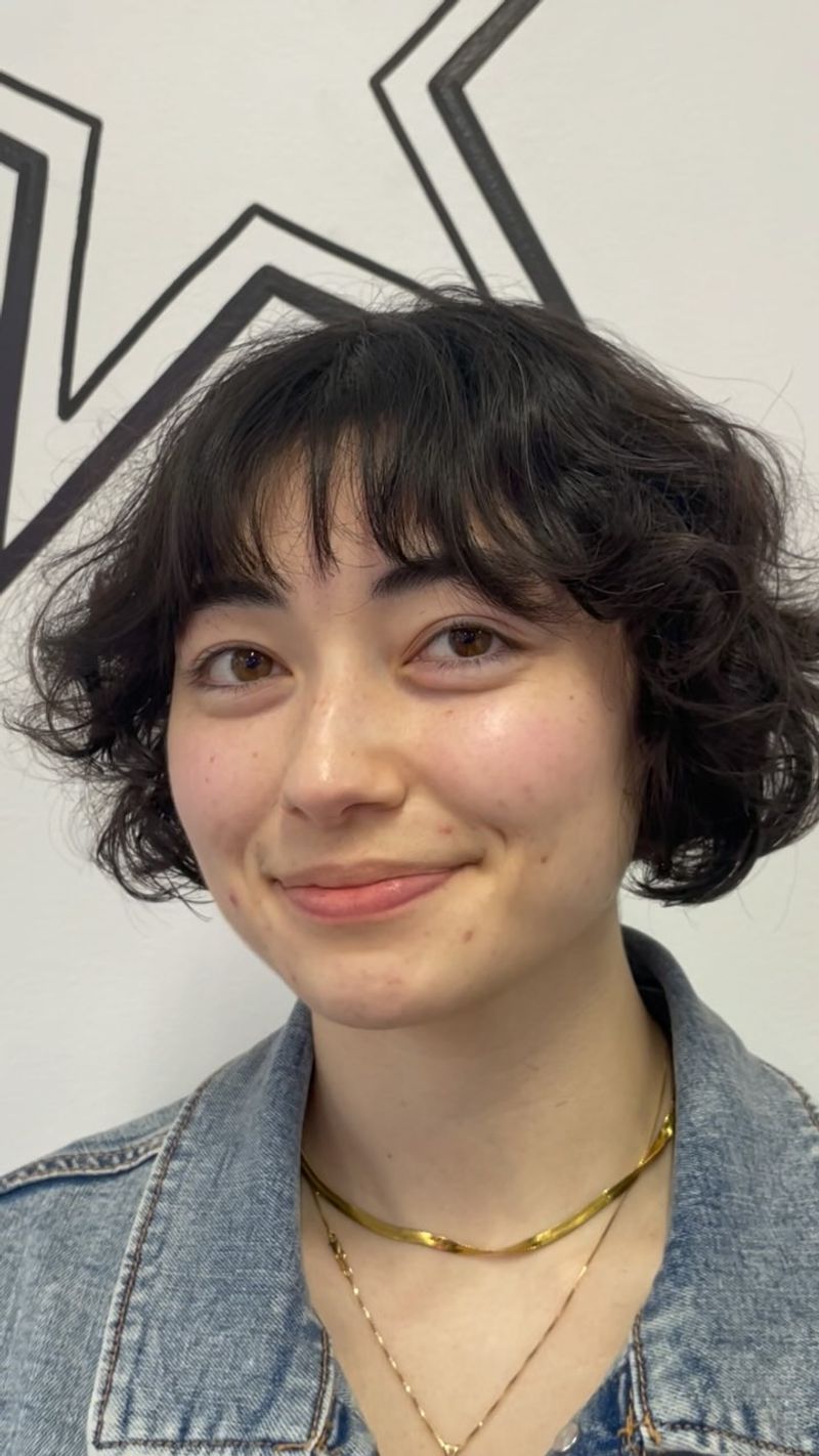 French Bob with Eyebrow-Skimming Wisps