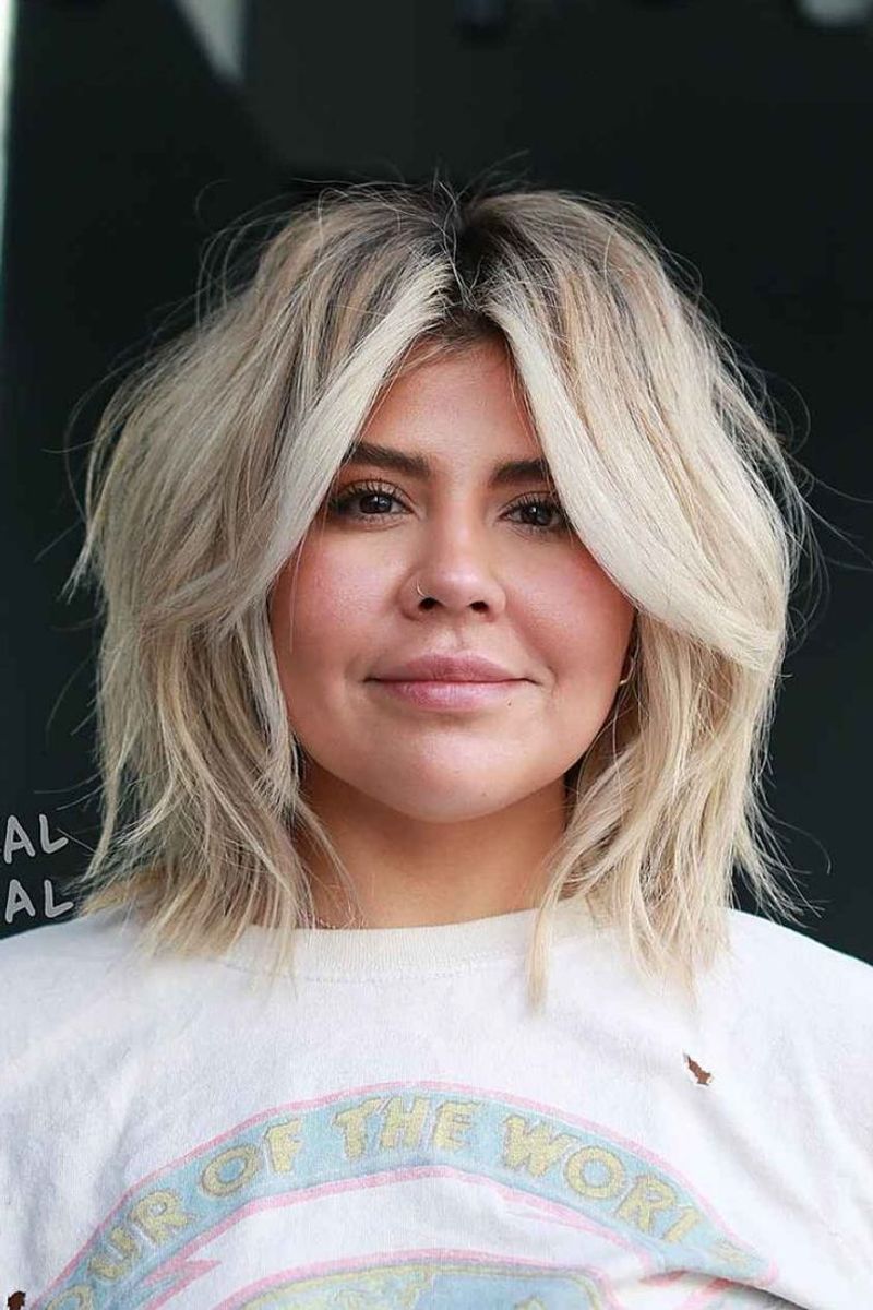 Blunt Bob with Curtain Bangs