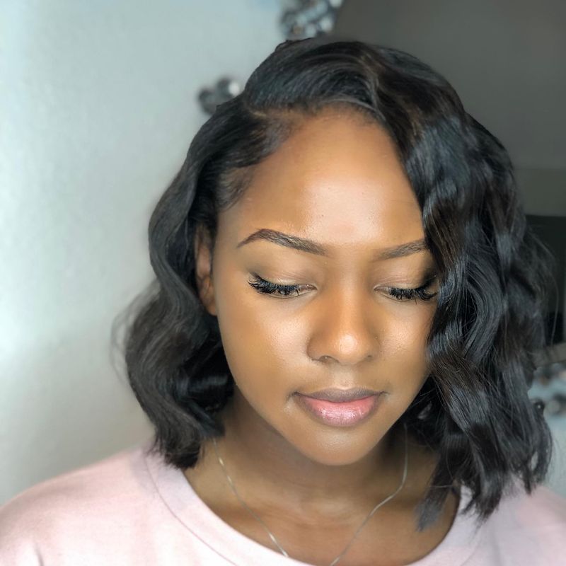 Side-Parted Shoulder Length Waves