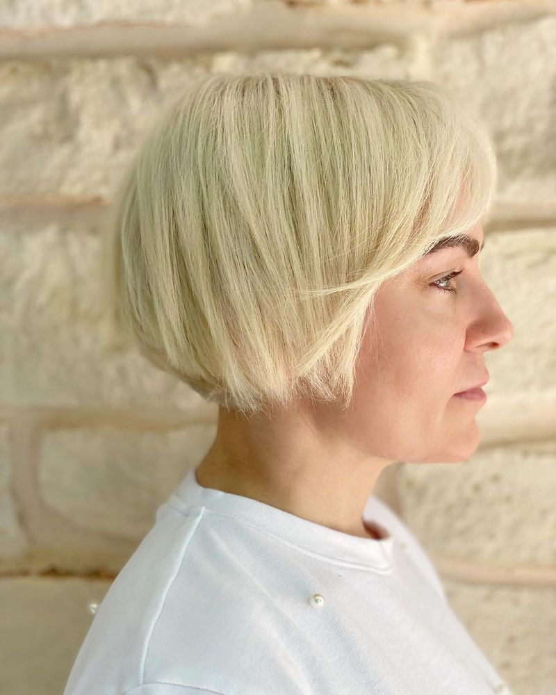 Undercut Bob with Long Fringe