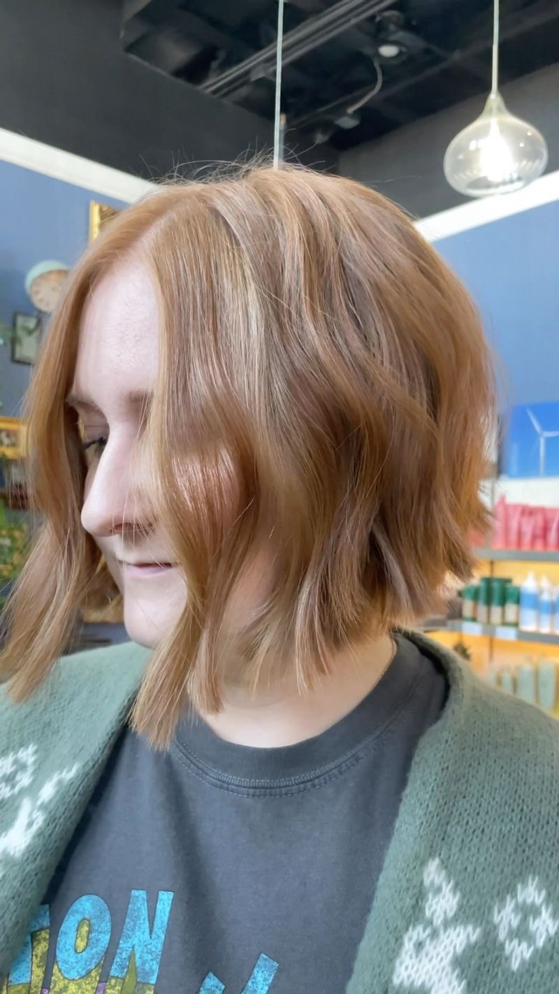 Chin-Length Bob With Curved Ends
