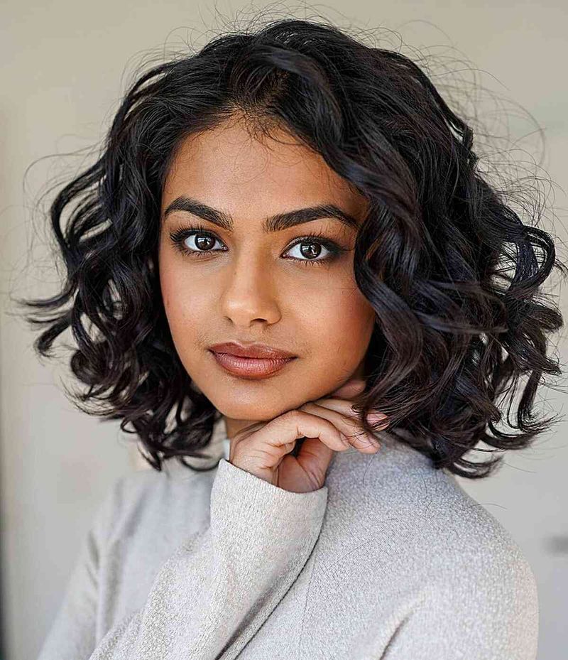 Curly Bob with Height