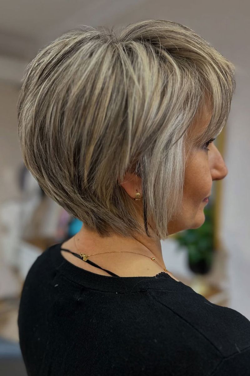 Voluminous Bob with Stacked Layers