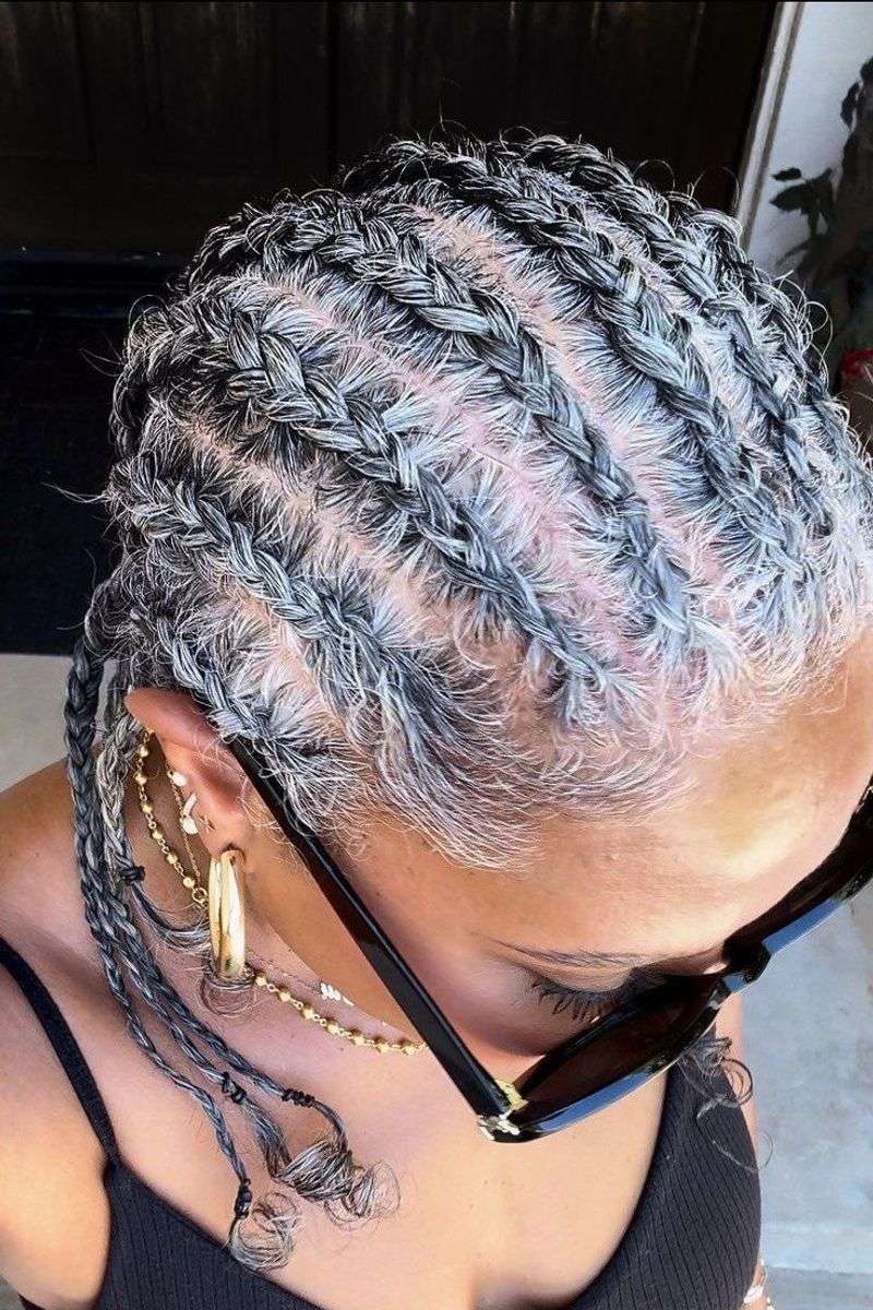Cornrow Crown With Jeweled Accents