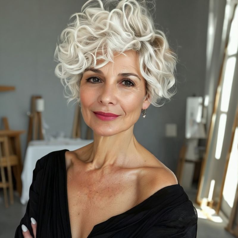 Curly Crown Pixie