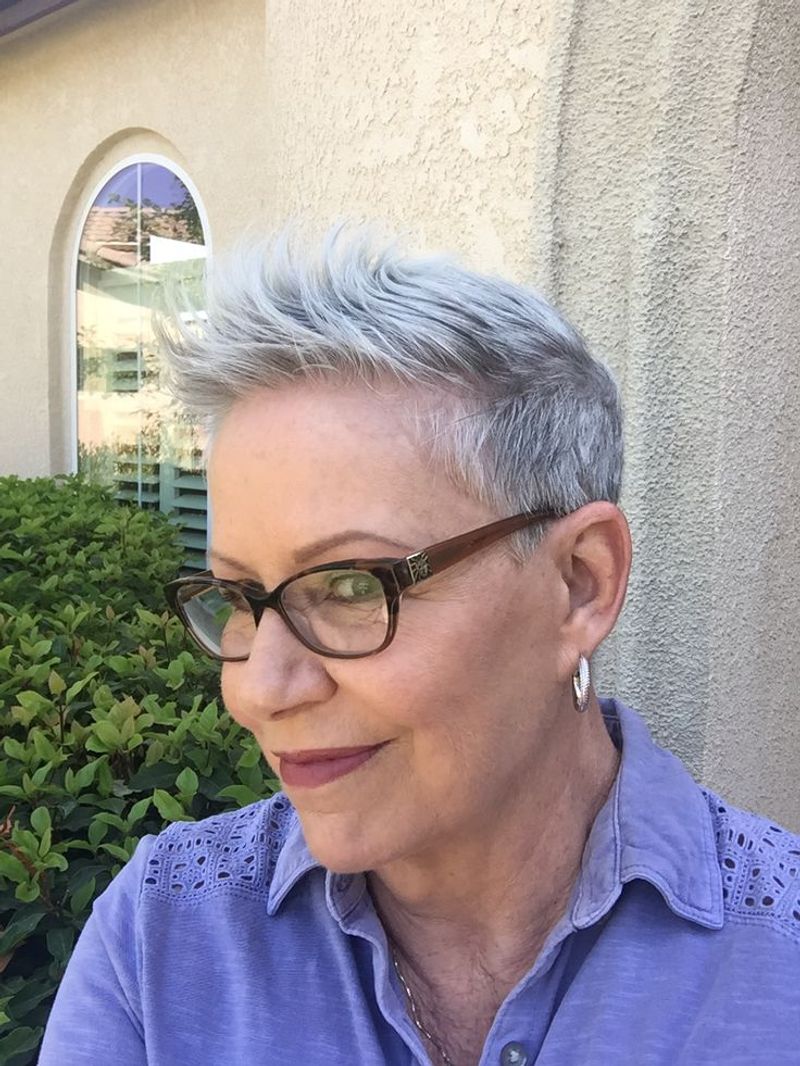 Spiky Silver Faux Hawk