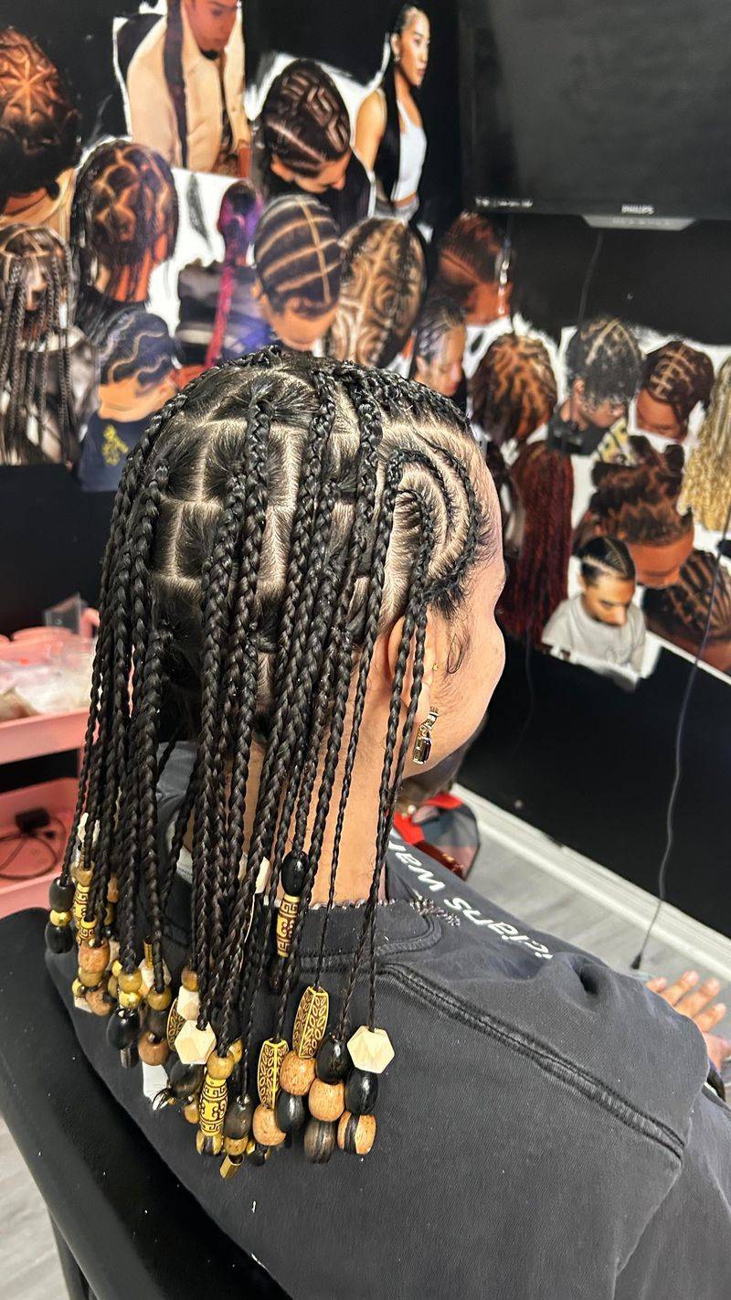 Fulani Braids with Beaded Ends