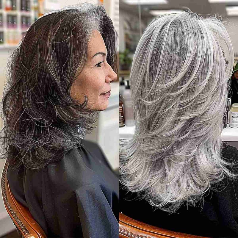 Gray Gradient Long Layers