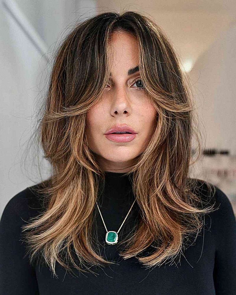 Feathered Shoulder-Length Style